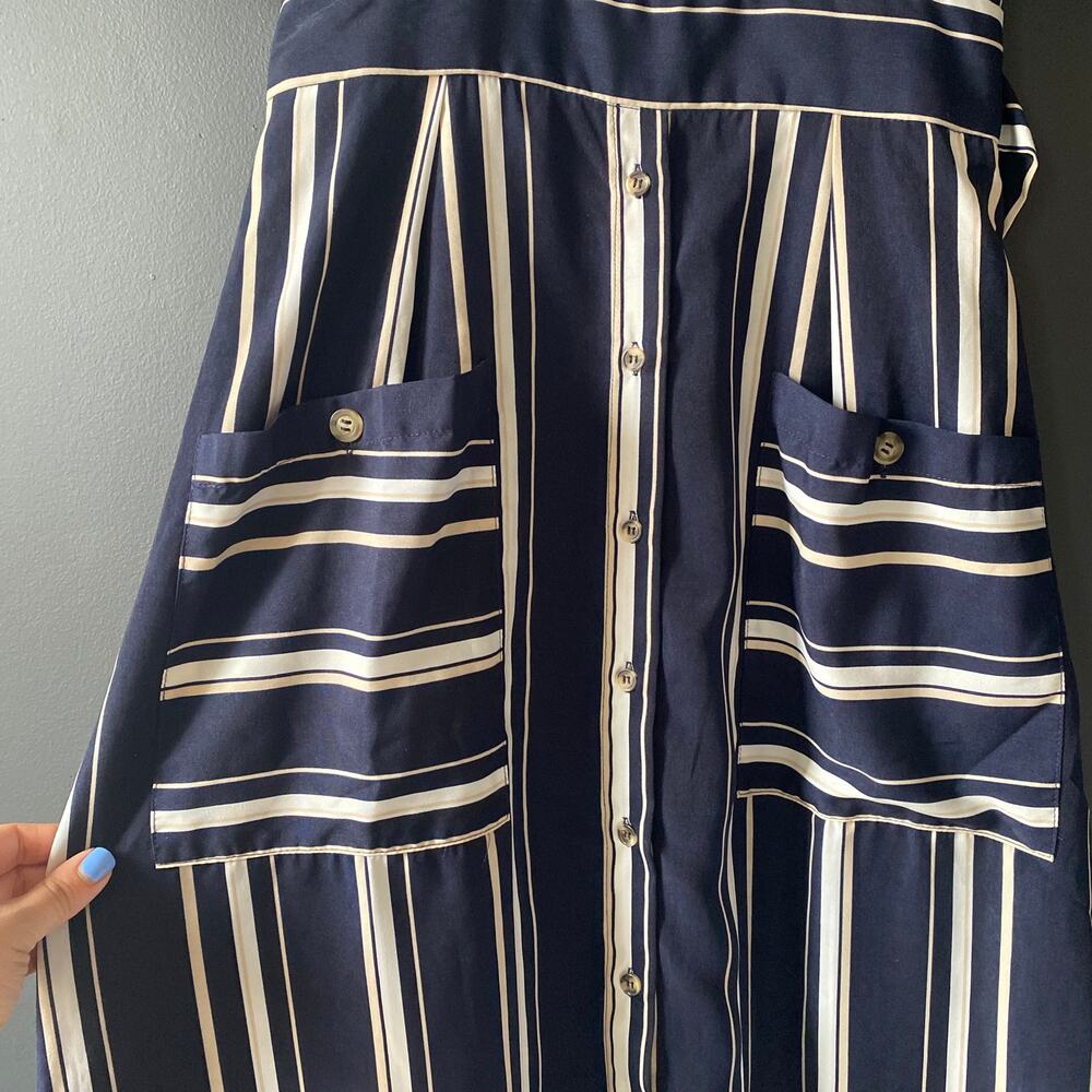 One One Six Striped Short Sleeve Midi Dress Size Small - Picture 3 of 12